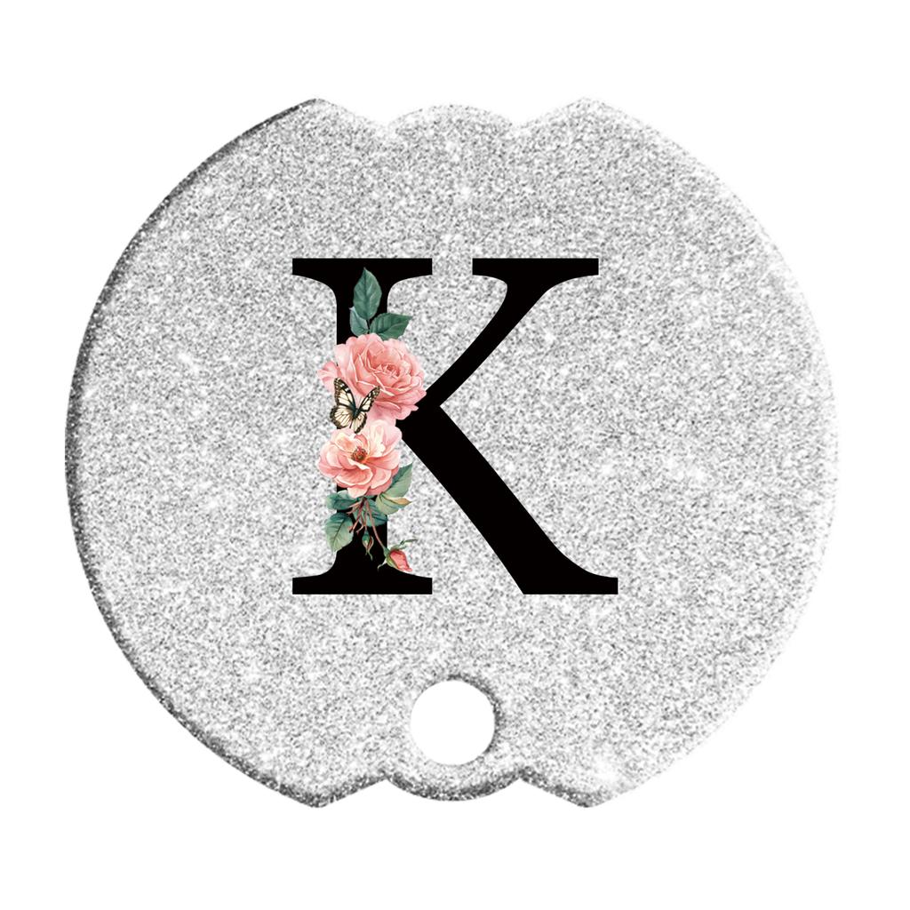 Tumblers Name Plates for Stanley Tumblers 40 Oz Cup Lid H2.0,Cup Lid Topper Round Acrylic Name ID Plate Glitter Silvery