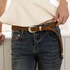 BT8077 Western Metal Loop Suede Belt 24mm 2 Colors