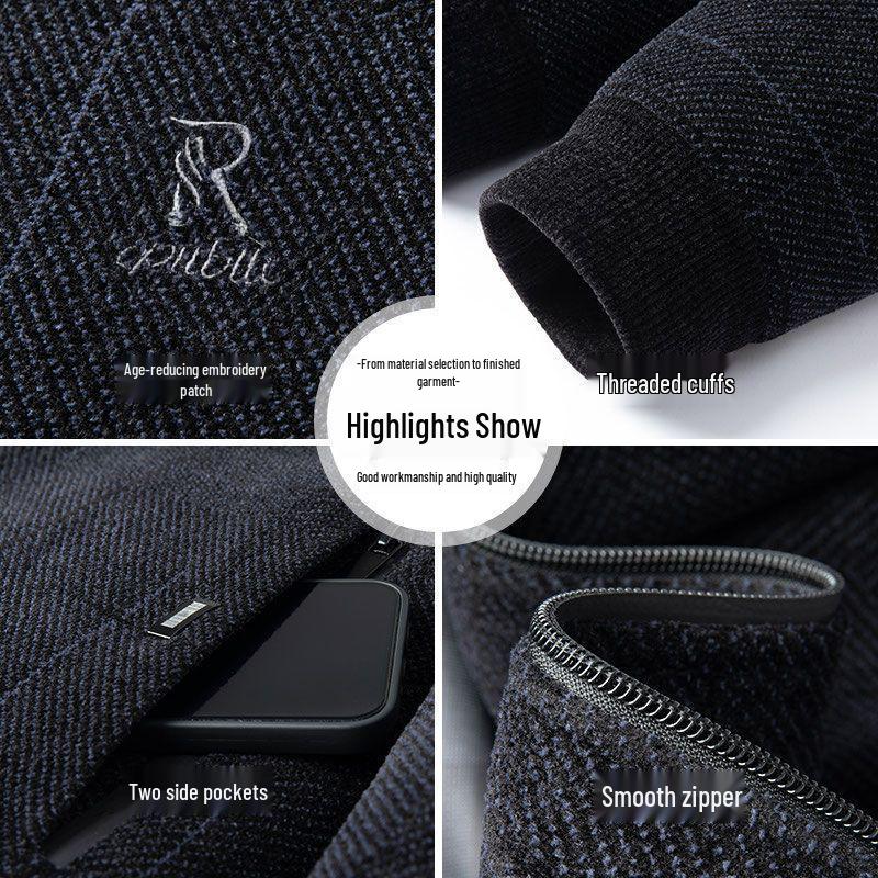 Men's Casual Spring & Autumn Jacket for Middle-aged and Elderly Fathers