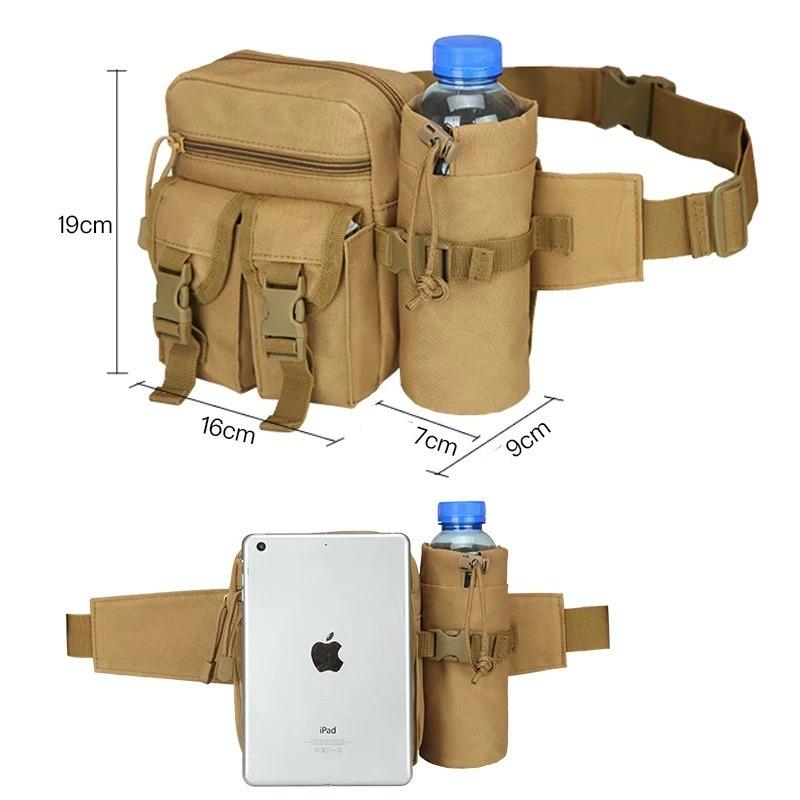 Outdoor Running Multifunctional Sports Waist Pack Hidden Water Bottle Bag Anti-theft Phone Pocket Tactical Fanny Pack Fitness