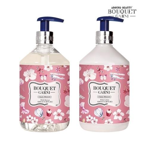 Bouquet Garni Deep Perfume Cherry Blossom Body Wash 520ml x1 + Body Lotion 520ml x1_631507