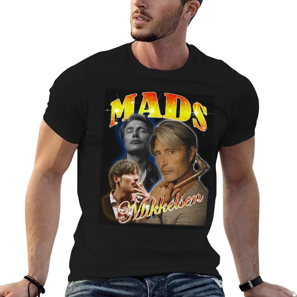 Mads Mikkelsen Bootleg Design T-Shirt Non-Shrink Basic Cotton T-Shirt
