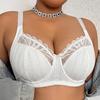 Elegant Luxury Lace Minimizer Bra Wireless Unpadded Breathable Bralette for Full Bust