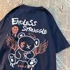 Endless Strvggle Angel Bear Men Women T-Shirts Breathable Loose Tops Summer Unisex Tee Clothing O-Neck Loose T-Shirts Couple