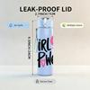 1PC Girl Power Feminist 750ml Color Plastic Sports Water Bottle Leakproof Flip Straw Lid Suitable for Sports Office Home Use