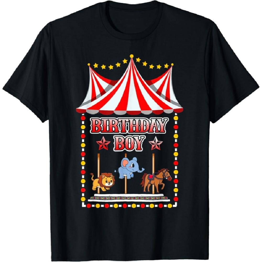 

Birthday Boy Carousel Birthday Party T-Shirt S