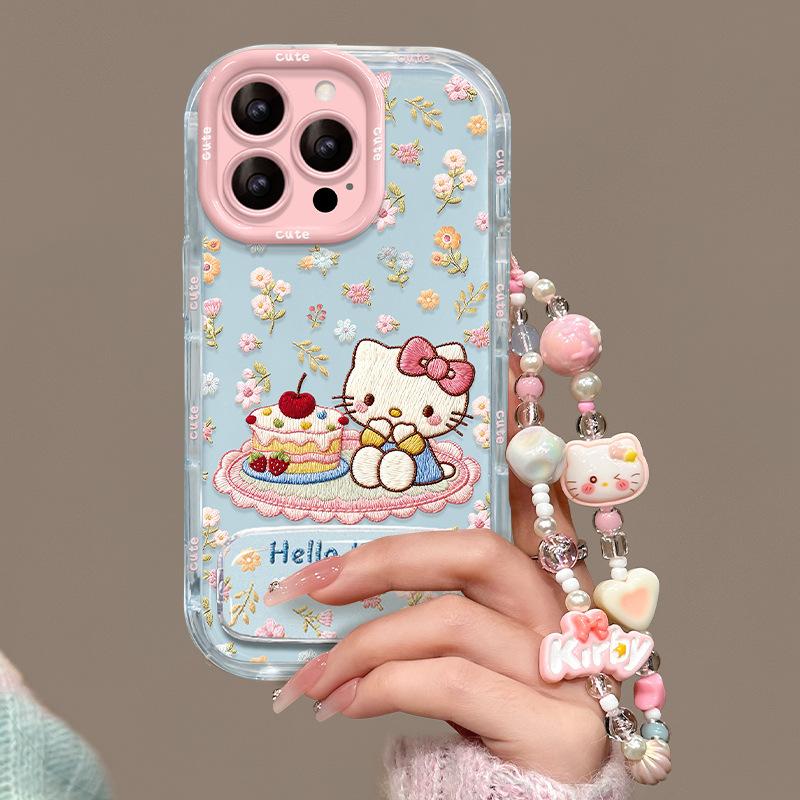 Floral cat is suitable for Apple 17promax mobile phone case iphone15 cute 16 new women's models 14 high value 13