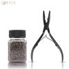 ARLANY Hair Extension Pliers 1000Pcs 4mm Micro Beads for Weft Extension Microlink Pliers Silicone Hair Extension Beading Tool