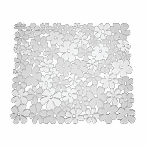 Interdesign Sink Mat, Floral Pattern, Clear, Small, 60860EJ