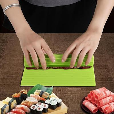 Silicone Sushi Roller Shutter Material Easy To Clean No Mildew Mat Portable DIY Home Sushi Restaurant Party Kitchen Small Tool