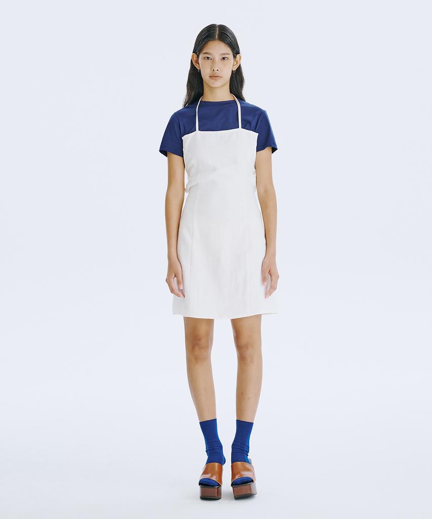 Bundercammer Strap Mini Dress_White