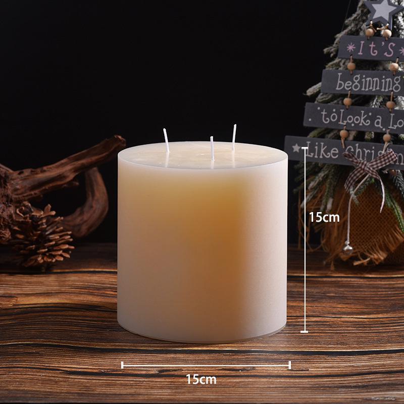 Classic Ivory Smokeless White Cylindrical Wedding Candles for Home and Restaurant Decor - Free Shipping