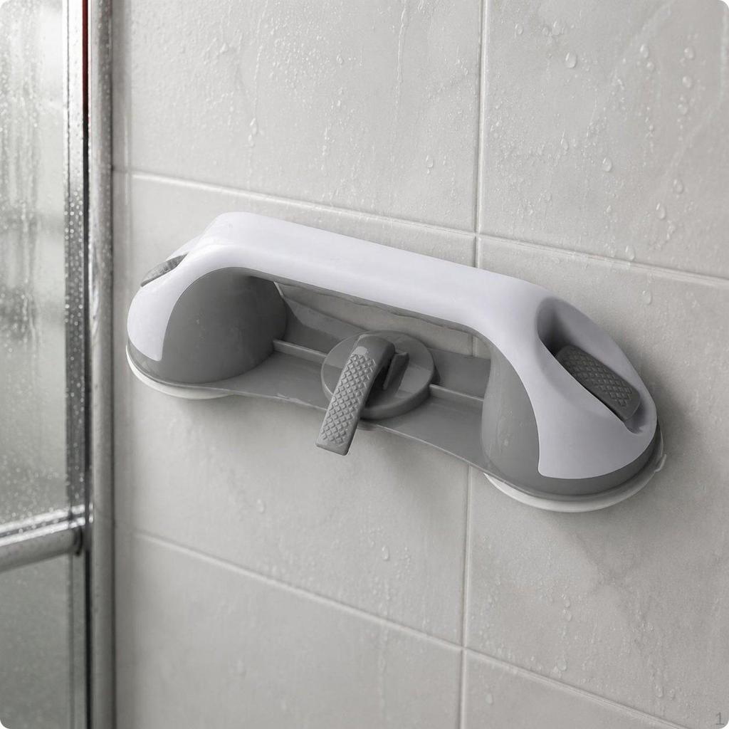Suction Shower Grab Bar Easy to Install Bath Handle Removable Lavatory for Elderly,