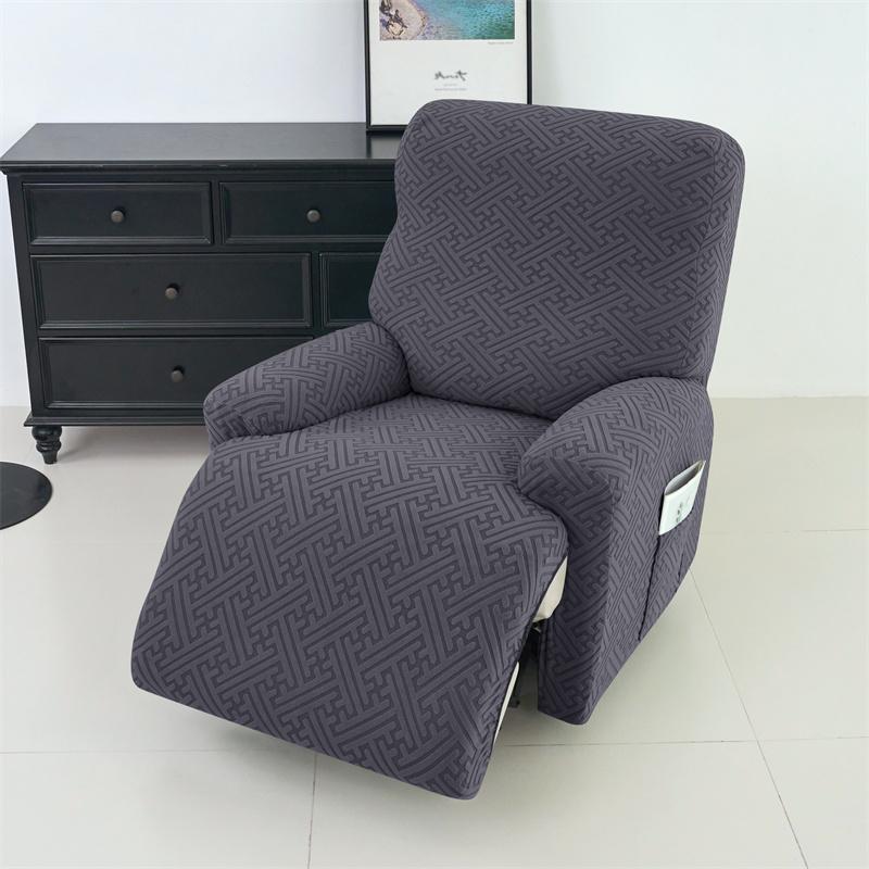 4Pcs In 1 Seat Jacquard Recliner Sofa Cover Modern Recliner Chair Covers Stretch Couch Slipcovers Armchair Slipcovers Decor