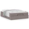 Maison Exclusive - Cadre de lit ottoman avec matelas taupe 140x190 cm tissu