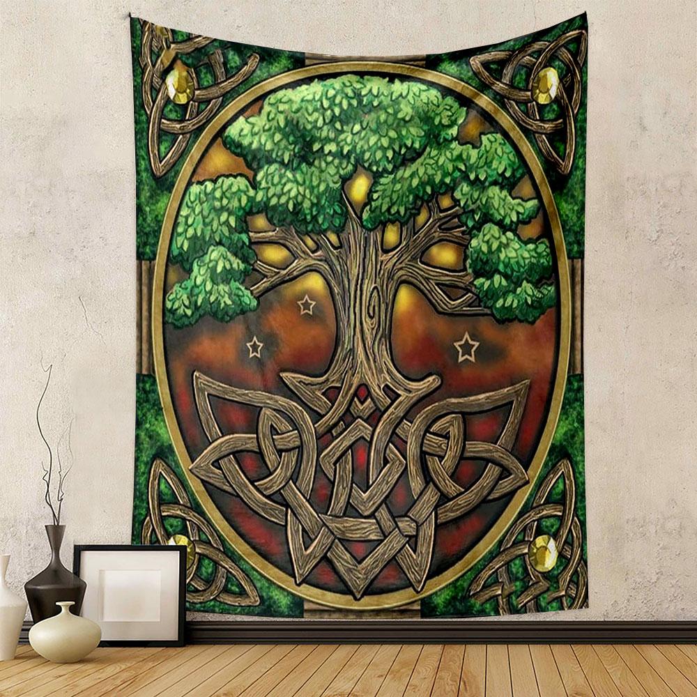 Celtic Tree of Life Tapestry Design Patterned tapestry home decor, suitable for bedroom and living room, gift