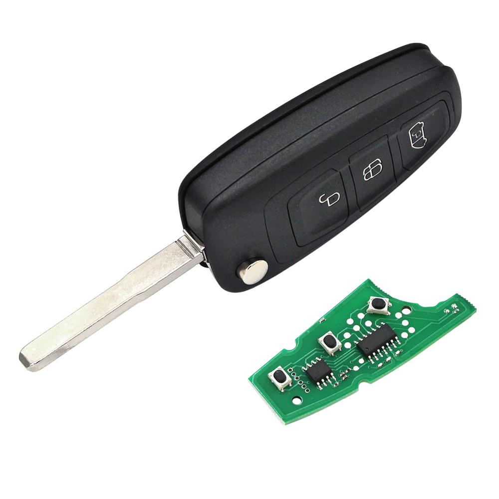Ecusells Remote Car Key 434MHz 4D83 Chip A2C53435329 For Ford Transit Connect Transit Custom 2012-2016 BK2T-15K601-AA/ AB/ AC/AD