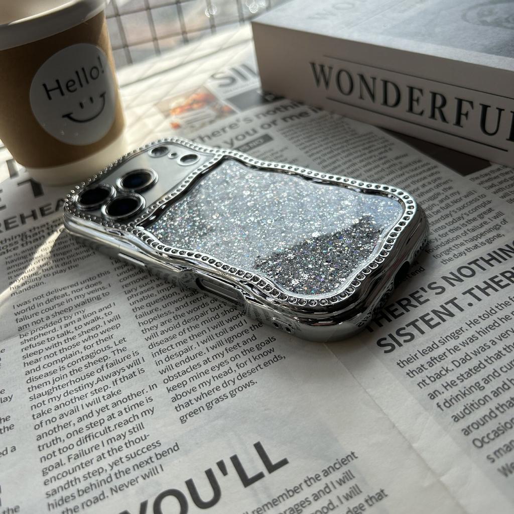 ins wind is suitable for Apple 11pro mobile phone case 11promax shell niche premium light luxury glitter sequins
