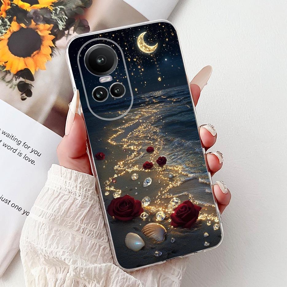 For Oppo Reno 10 5G Case CPH2531 Luxury Fashion Painted Cover Soft Slim Phone Case For Oppo Reno 10 Pro Plus Reno10 Pro+ 5G Bags