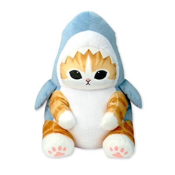 

Мягкая игрушка mofusand shark nyan, супер большая, размер около 42 см.