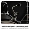 Long-Lasting Bass Drum Hoop Clamp with Mounting Rod Secure Zinc-Alloy