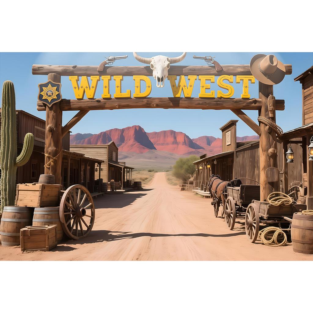 Barn Farm Birthday Backdrop Western Cowboy Photography Background Wood House Door Wild West Rodeo Party Decorations Girl Banner