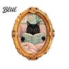 Kitchen Fridge Magnet 1/6Pcs Halloween Oval Frame Magnet Wooden Vintage Magnetic Decorations Refrigerator Decoration Accessories Party Favors