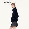 MO&Co. Women's Wool Blend Stand-Collar Relaxed Fit Sweater