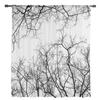Black White Branches Sheer Curtains for Bedroom Living Room Decoration Window Curtain for Kitchen Tulle Voile Organza Drapes