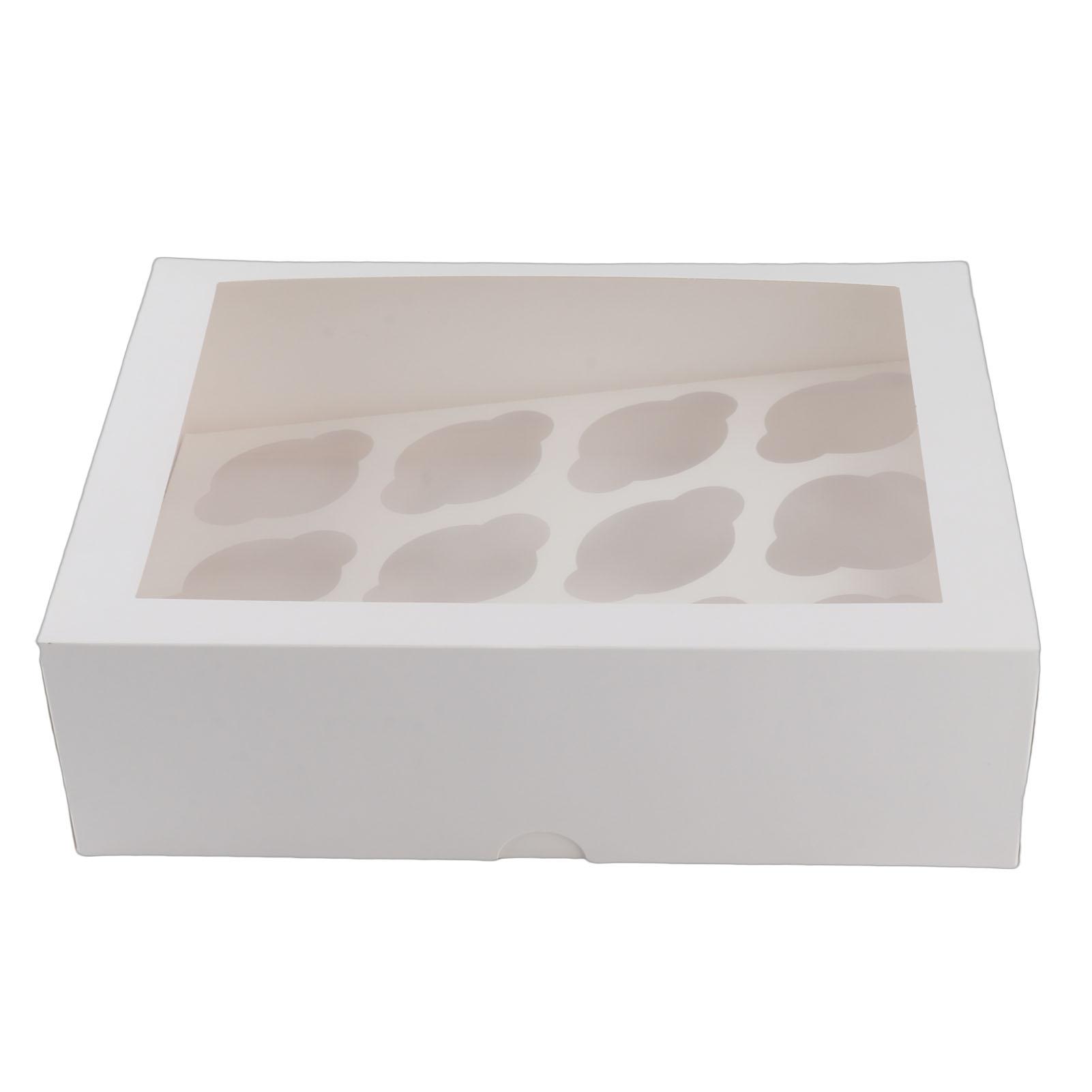 

25Pcs Cupcake Box Range 12 Hole Window Face Wedding Birthday Party Christmas Gift