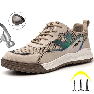 Breathable Work Shoes For Men Women Safety Shoes Puncture-Proof Lightweight Work Sneakers Men Steel Toe Shoes Safety Footwear