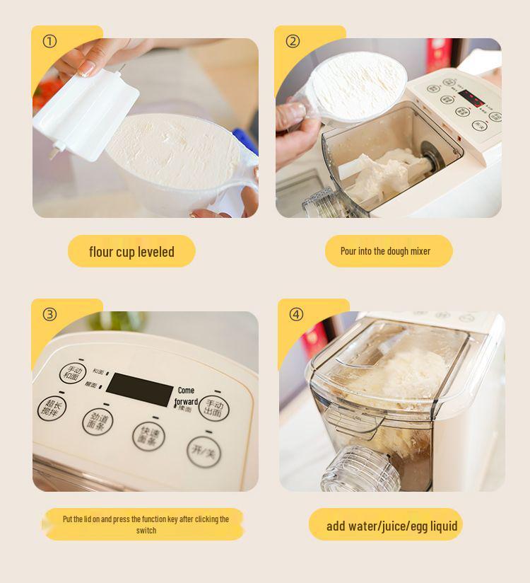 German Favorite: Automatic Multifunctional Noodle & Dumpling Dough Press and Mixer
