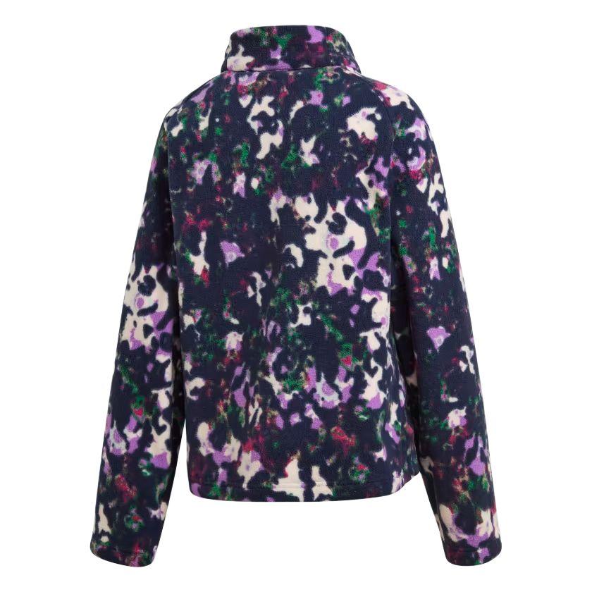 Adidas Originals Full Zip Fleece Soft Floral Long Sleeve Jacket Women Jackets Multicolor FU3797