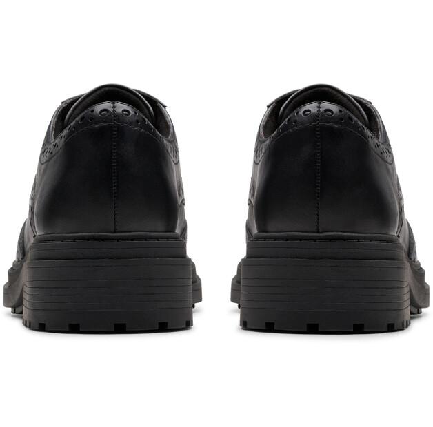 Women's Clarks Orinoco3 Derby Ankle Boots Black Leder