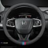 Leather Car Steering Wheel Cover for Honda CRV Ridgeline HRV Prologue URV Accord ZRV Odyssey WRV BRV Accord Pilot Fit Passport