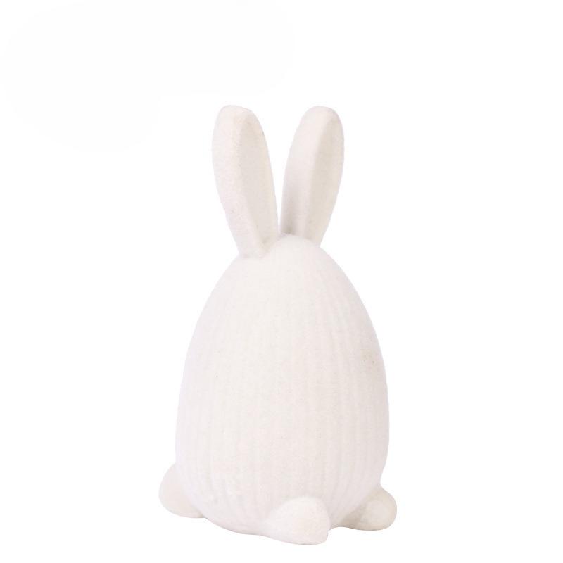 

Easter Decorations - Appliquéd Easter Eggs, Rabbit Figurines - Party Table Decorations for Festive Occasions слонова кістка