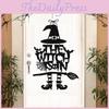 Halloween Door Hanging Decorations With Witch And Bat Design For Haunted House And Party