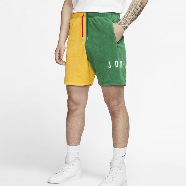 Jordan Sport DNA Color-Block Shorts Men Bottoms Yellow Green CJ6097-728