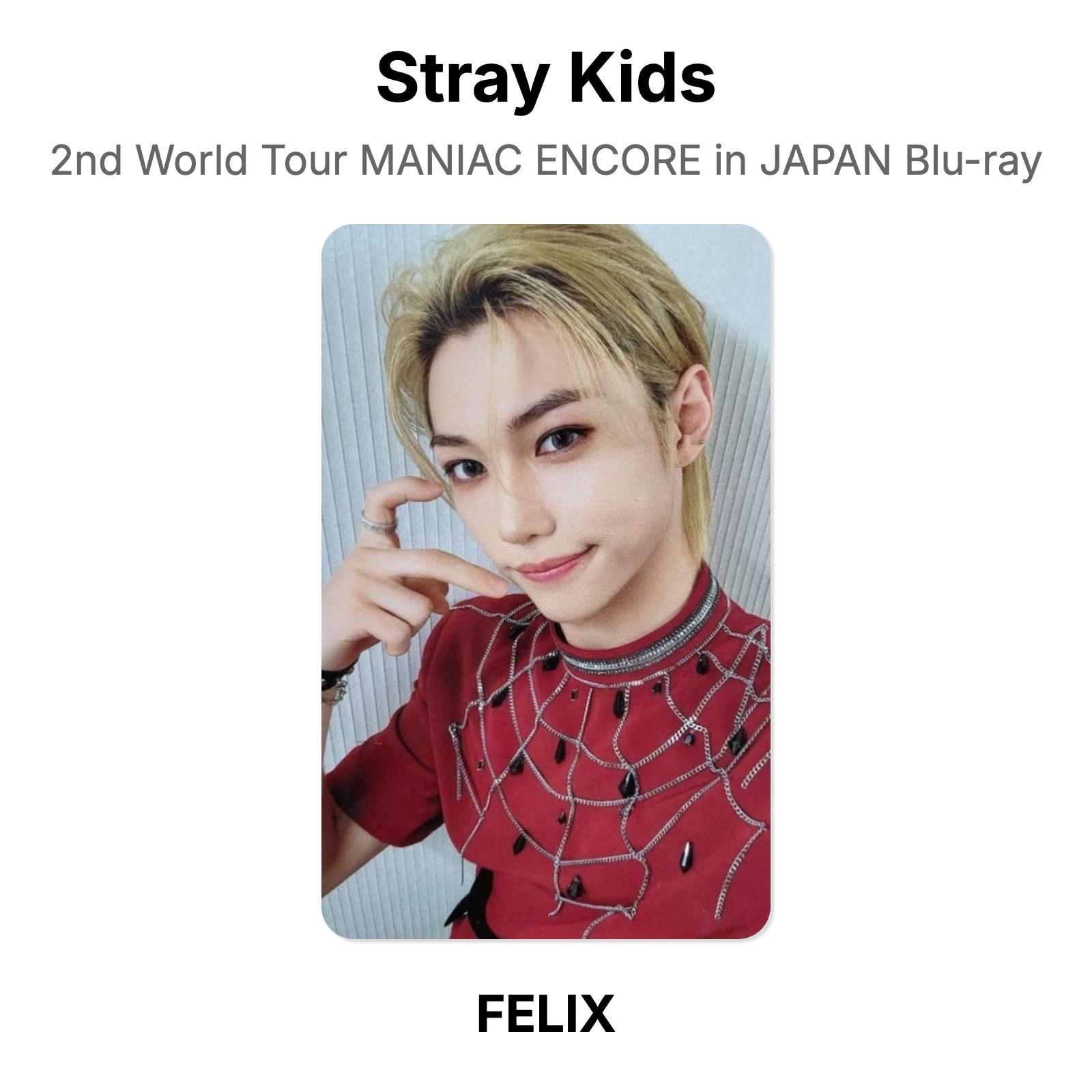 Stray Kids 2. Welttournee MANIAC ENCORE in JAPAN Blu-ray Offizielle Fotokarte FELIX