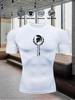 Men's Short Sleeve Compression T-Shirt Breathable Elastic Ancient Greek/Strength Training Style Top Strength Training Style