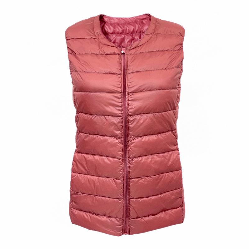 Women's Autumn/Winter Collarless Down Vest - Slim, Lightweight, Korean Style Inner Wear
