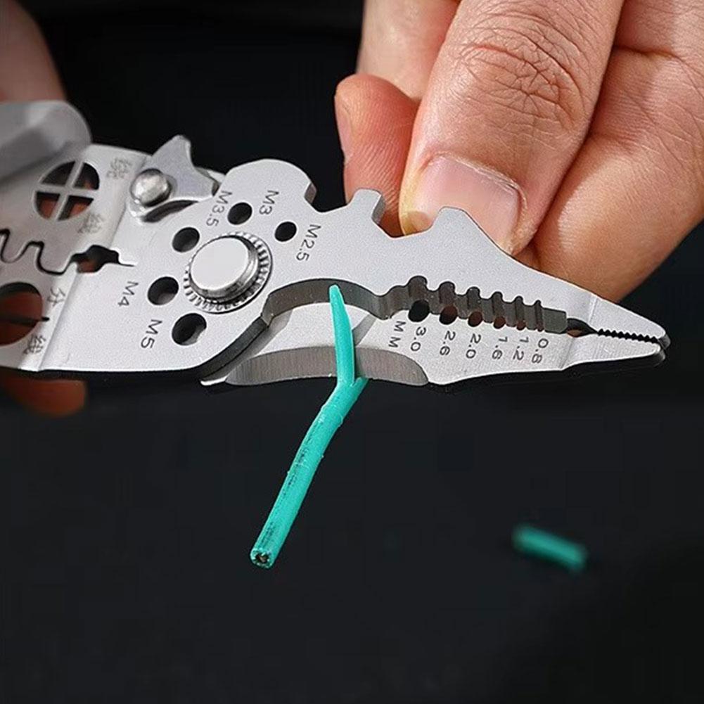 Crimper Cable Cutter Adjustable Automatic Wire Stripper Multifunctional Stripping Crimping Pliers Terminal Hand Tool
