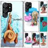 Girl Flamingo Summer Beach Phone Case for Samsung Galaxy S26 S24 S23 Ultra S25 Edge S22 S21 Plus S20 FE + Soft Print Shell Funda