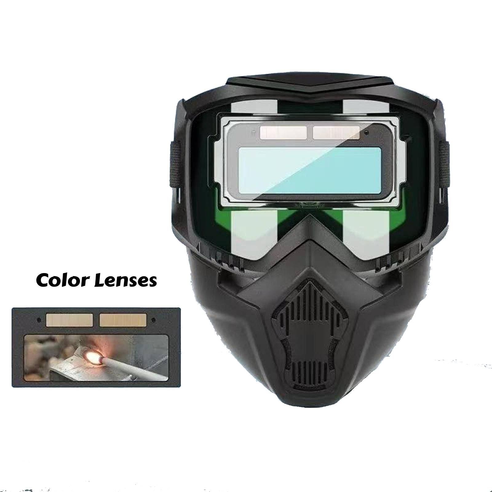 

Auto Darkening Welding Glasses Work Protective Equipment Face Protector Adjustable Band Impact Resistant Welder Mask Face Shield