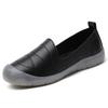 Women slip on Loafers Casual Moccasins Soft Flats Black Driving Shoes Summer Walking Shoes for Mother Plus Size