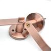 Solid Hardware Door Knob with Lock, for Indoor and Bathroom Use, Red Copper Lever Handle, Zinc Alloy Body, Three Keys, Suitable for Doors 30-50mm Thic