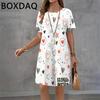 Fashion Love Print Versatile Dress Casual Round Neck Comfortable Dresses