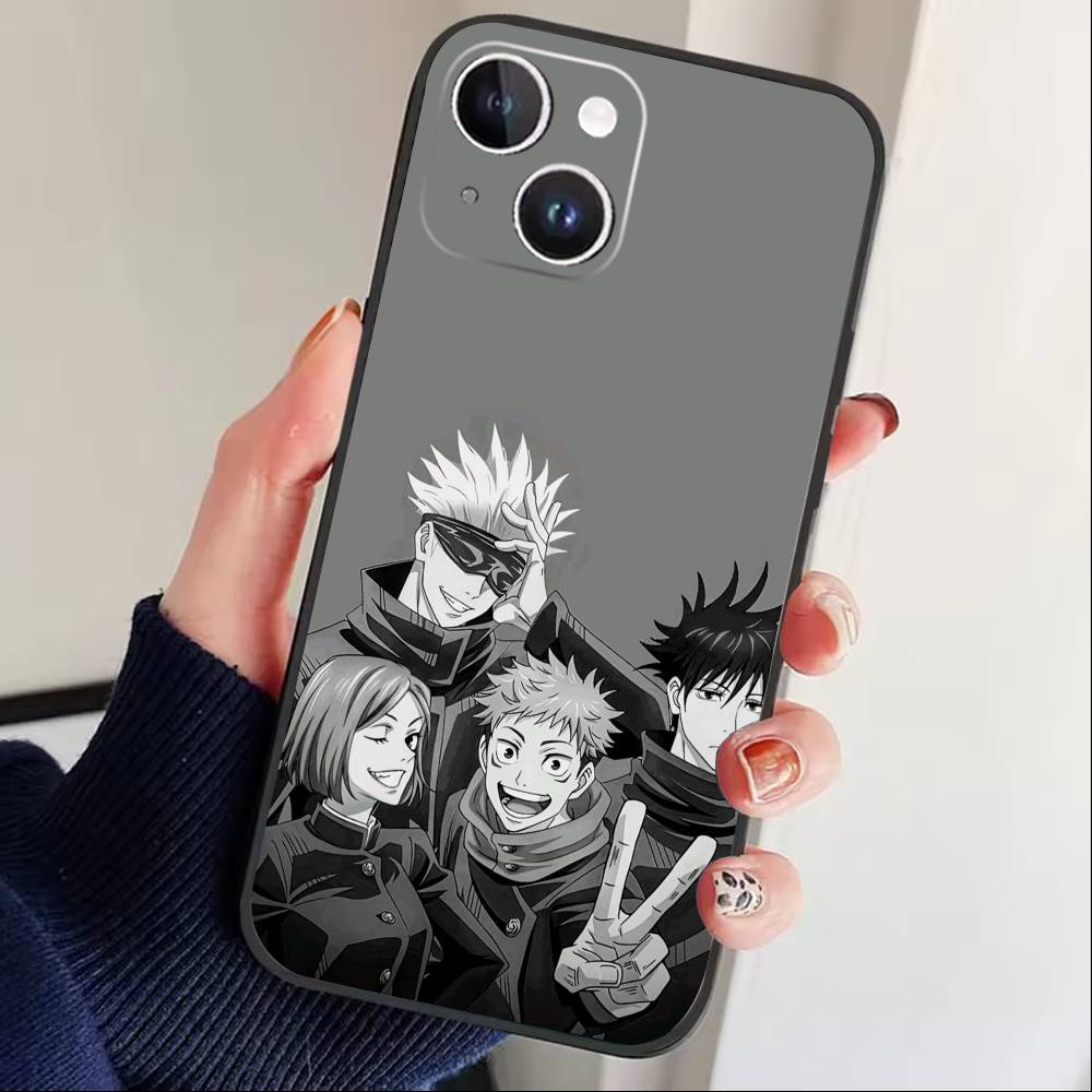 Jujut-su I-Ichiji H-Kaisen Phone Case For iPhone 16,15,14,13,12,17,Pro Max,Plus Silicone Black Case