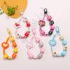 Portachiavi Cuore Carino Lanyard Trendy con Perline Color Caramella Cordoncino da Appendere per Custodia Telefono Decorazione Borsa Auto Zaino Ciondolo con Perline