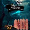 5PCS Halloween Fake Fingers Set Spooky Scary Witches Nails for Cosplay Party Prank Toys for Halloween Party Festivals Scary Props